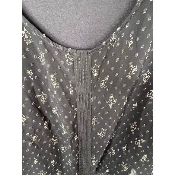 Lauren Conrad dark floral sheer overlaid top size L, EUC - Picture 13 of 13